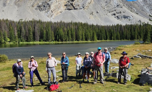 Group (minus coordinator) at first lake