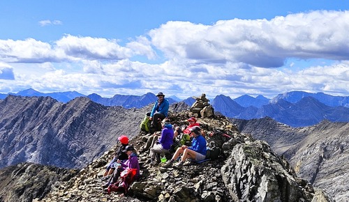 Lunch at the summit of Grizzly Ridge