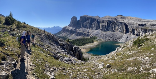 Already high above Rockbound Lake
