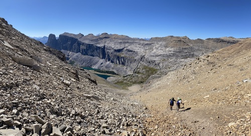 Going up the gully