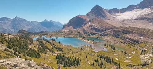 Middle Limestone Lake from col