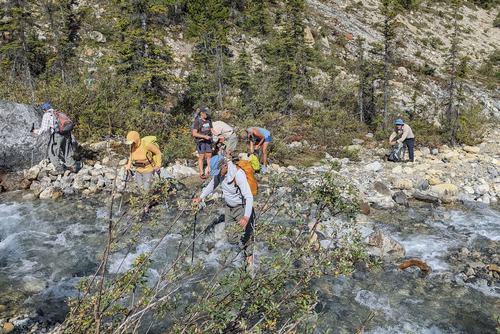 Crossing Caldron Creek - photo from Uli