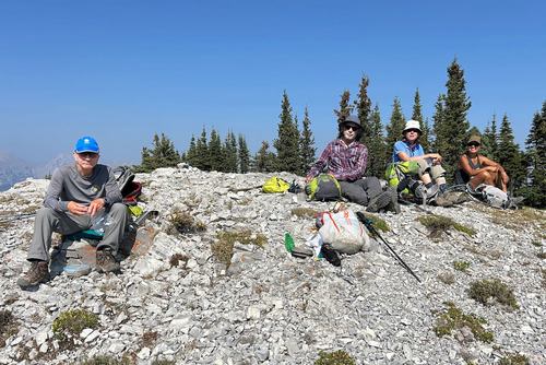 Lunch on Mt Grant McEwan (the high point of the circuit)