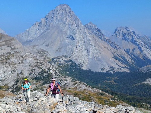 On the way and close to the summit 
