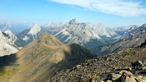 The high point on Pocaterra Ridge looking north