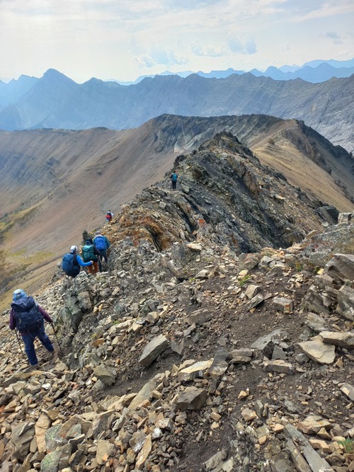 Leaving the summit 