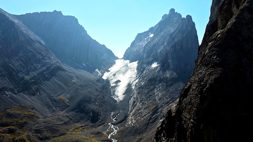 The French Glacier from Pigg Plus pass.