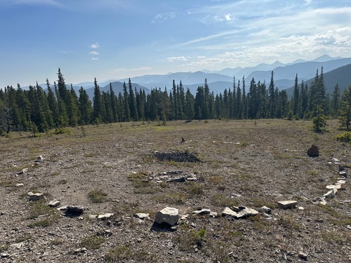 Summit circle, looking south. Photo courtesy Simon.