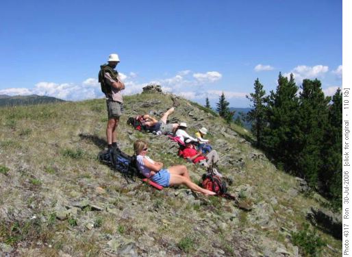 Sunning on the summit