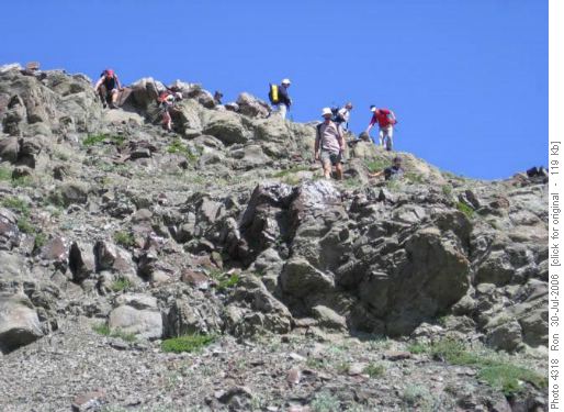 Rock band, Surveyor's Ridge - Ware traverse