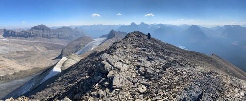 Tina approaching the summit