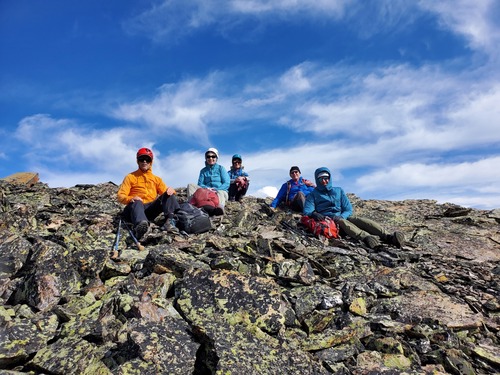 Second (east) summit group photo, minus Sim the photographer
