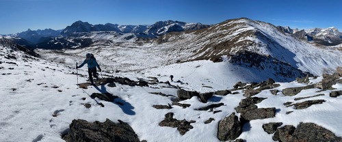 Climbing to the second (I think) top