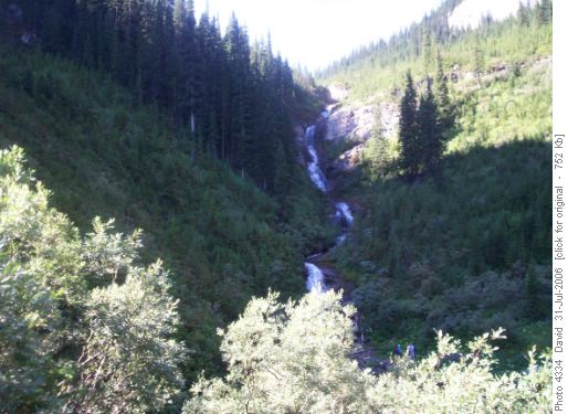 Water falls on the way up to Bourgeau lake