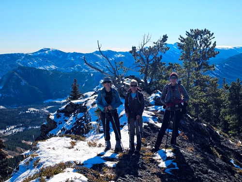 Lady Ramblers on the Junction ridge.