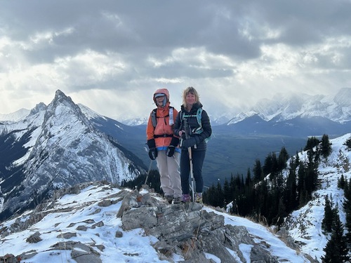 Sim and myself on the summit. It's winter in K-country now!