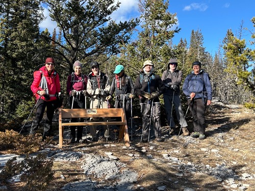 On our way back, just below summit of Exshaw Mountain.