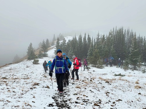 Refueled and ready to get off the summit!