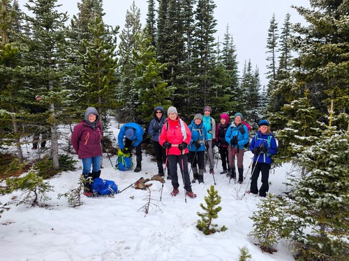 Sheltering on the summit
