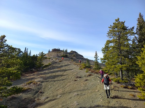 Approaching the knob ( T.L photo)