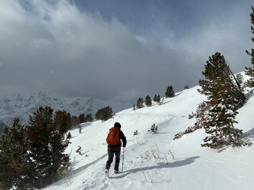 The totally unexpected wild stormy sky. 
