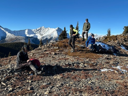 Our high point, summit , Bull Creek Hills.