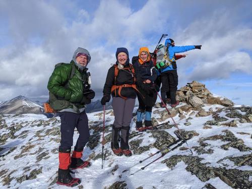 Neil, Annie and Pati at the cairn. 