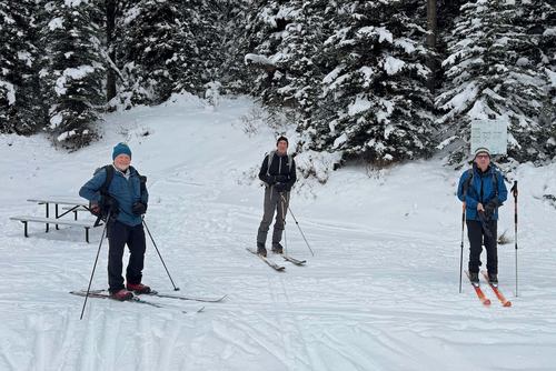 Bill, Greg (second Rambler trip) and Clifton at Blueberry Junction