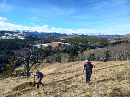 On the way to the corral. Open meadows and nice views 
