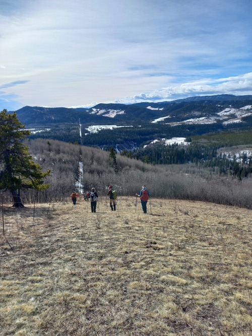 Coming down from the second hill