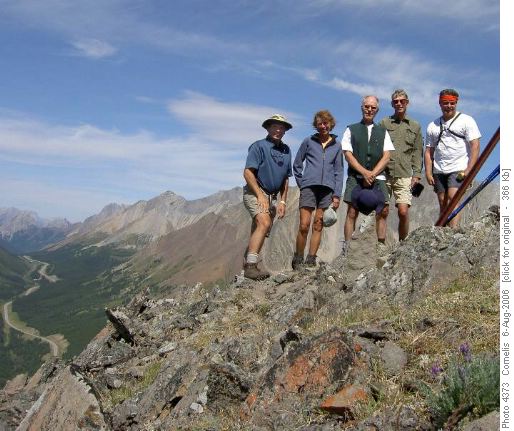 Ramblers on Mt Lipsett's NW Summit (2,535m)