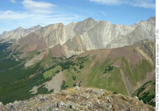 Storm Mountain (3,095m) from Mt Lipsett's NW Summit