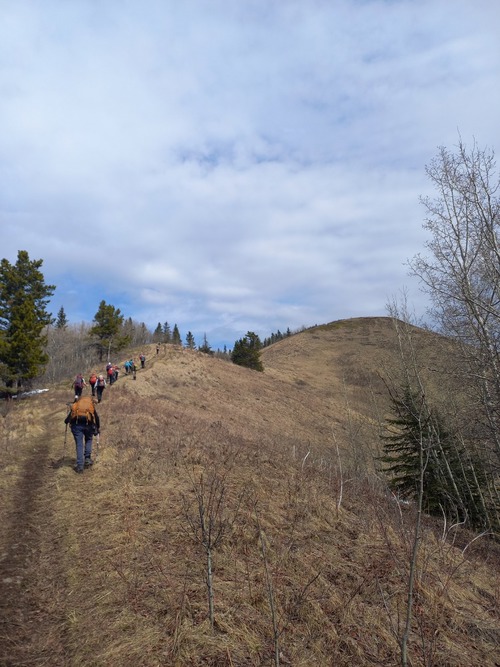 On the way up