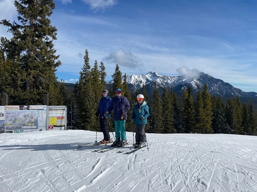 Kevin, Dave and Nancy enjoying the sunshine at the top of the Silver Chair