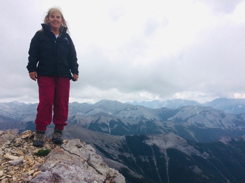 Enjoying an easy scramble in the Rockies 