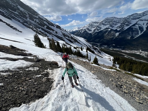 Marching up toward the summit