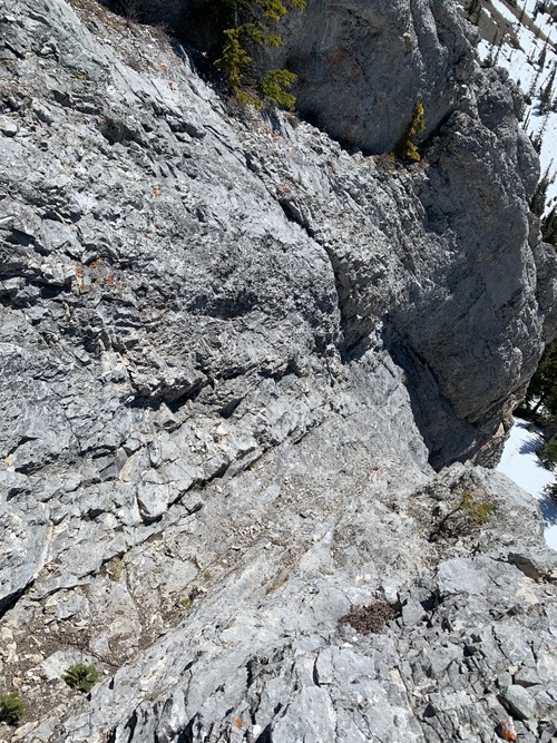Gully I partially downclimbed on south side of Twin peaks