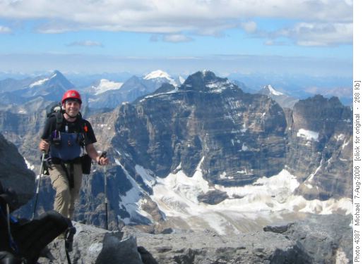 Mike above Paradise Valley, from Temple Summit