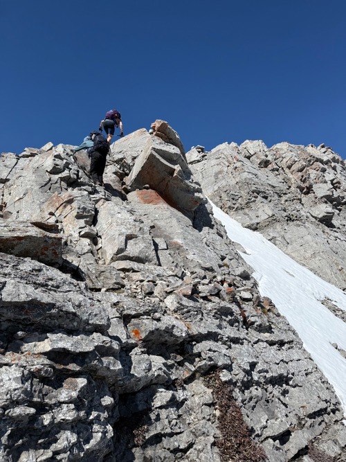 Gaining the final ridge