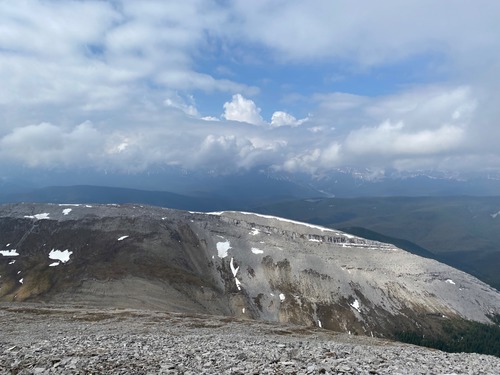 Western view shrouded by cloud
