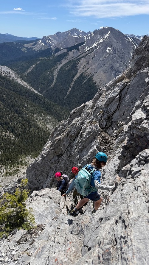 Heading back down from the west summit