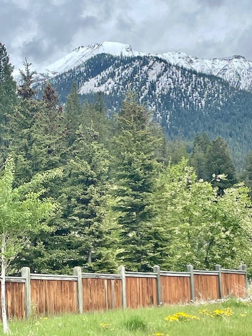 From the trailhead, we could see the snow on Lady Mac at higher elevations 