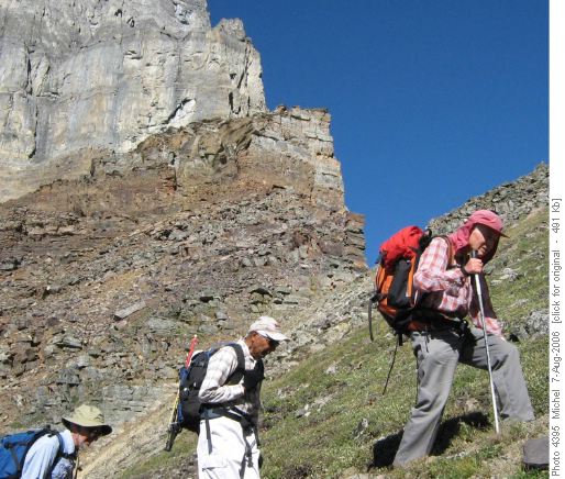 Arriving at sentinel Pass