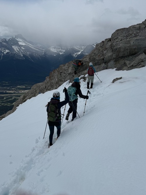 Keeping a quick pace, as possible rain clouds descended on us