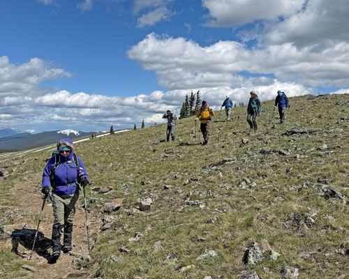 Quite breezy (and a bit cool) on Powderface Ridge at it's high point