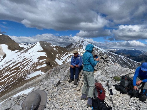 On Belmore Browne; lunch will be at the centre peak