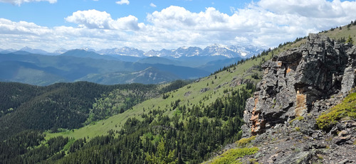 View looking west