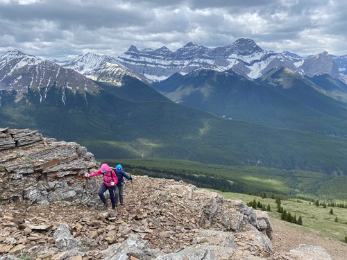 Reaching the top of the second peak