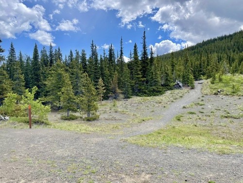 Powderface Pass is often called “Three Trails Pass” since trails from east, west, and north meet here 