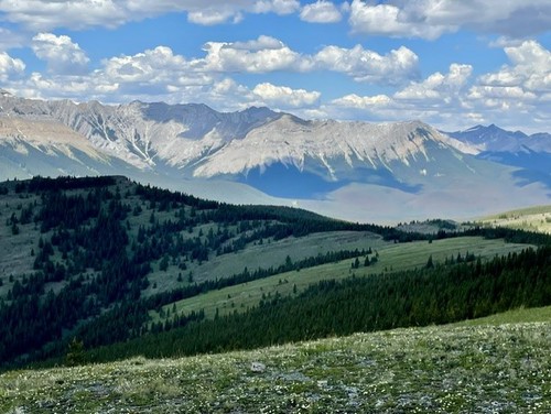 Heading north, the far end of Nihahi Ridge plus Compression Ridge can be seen 